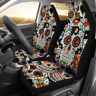 Colorful Skull Philadelphia Flyers Car Seat Covers