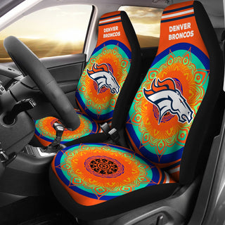 Magical And Vibrant Denver Broncos Car Seat Covers