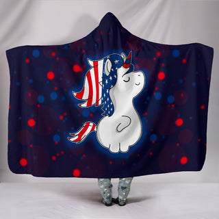 Unicorn - I Don't Sweat I Sparkle Hooded Blankets