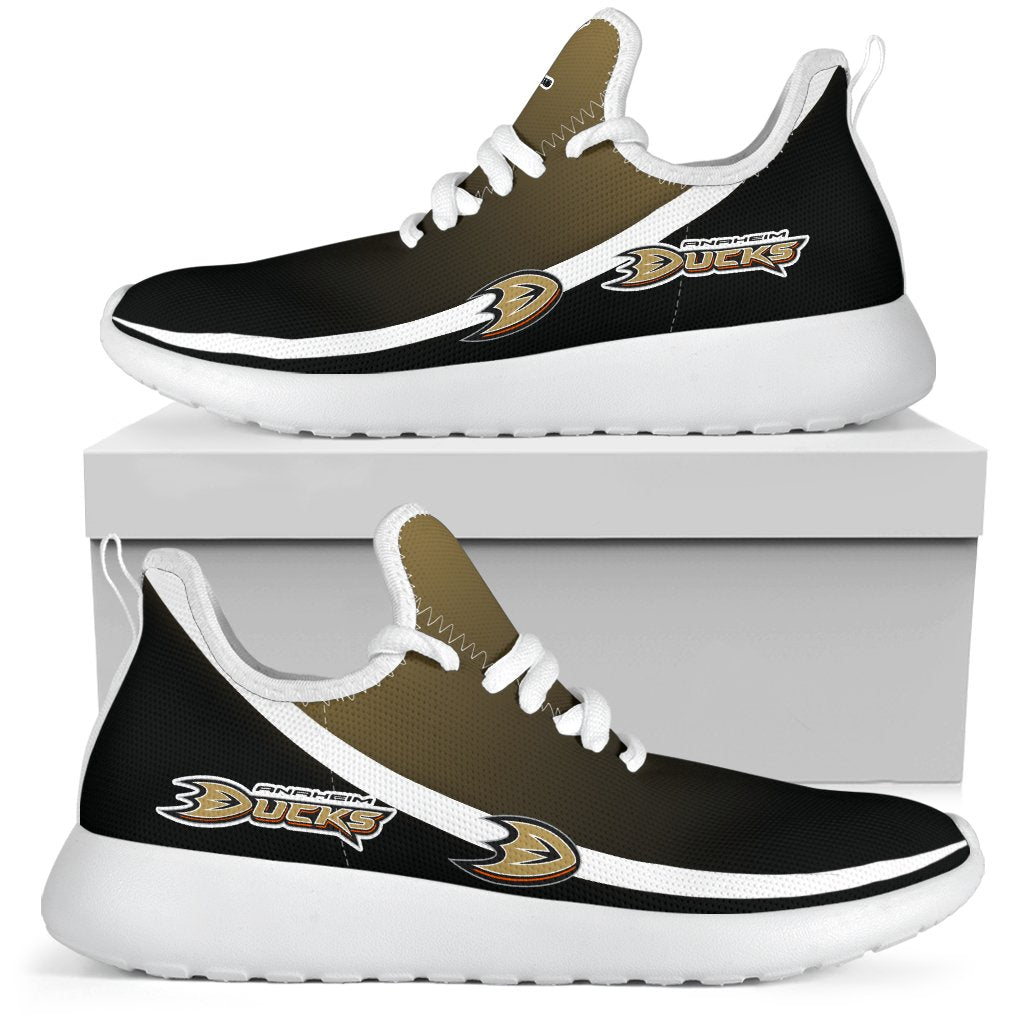 Style Top Logo Anaheim Ducks Mesh Knit Sneakers