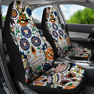 Processing Party Skull Houston Astros Car Seat Covers