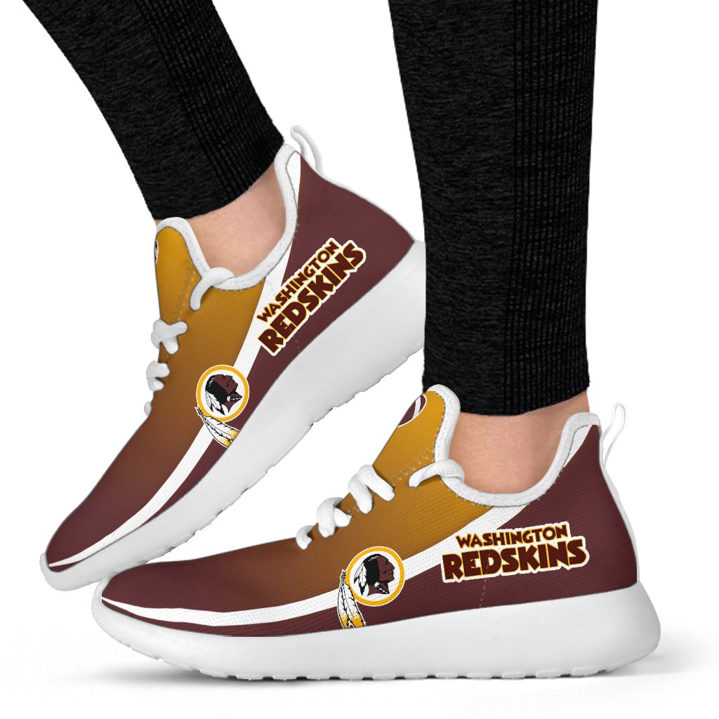 Style Top Logo Washington Redskins Mesh Knit Sneakers