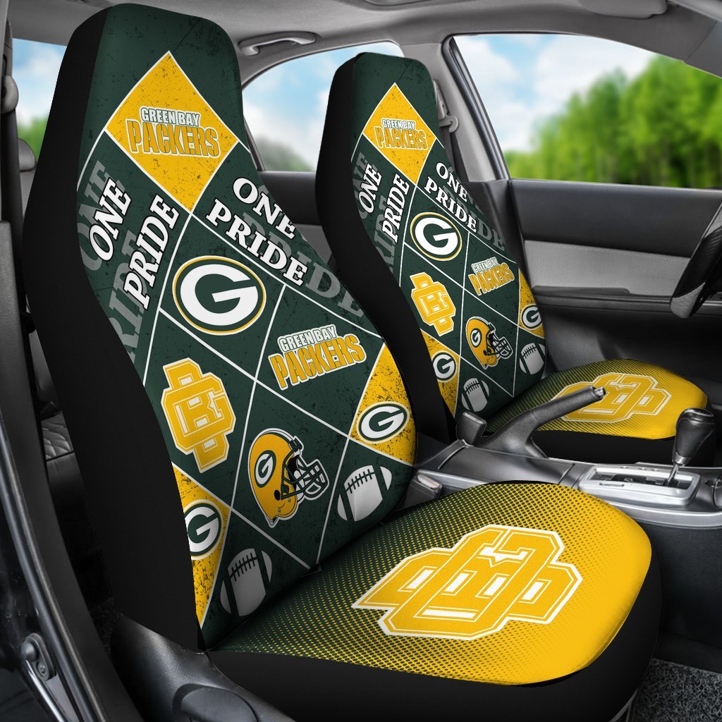 Pride Flag of Pro Green Bay Packers Car Seat Covers