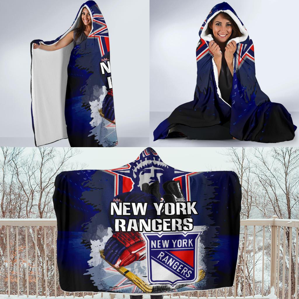 New York Rangers Home Field Advantage Hooded Blanket