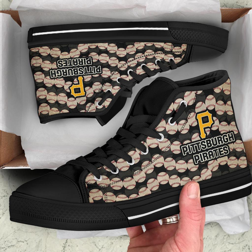 Wave Of Ball Pittsburgh Pirates High Top Shoes