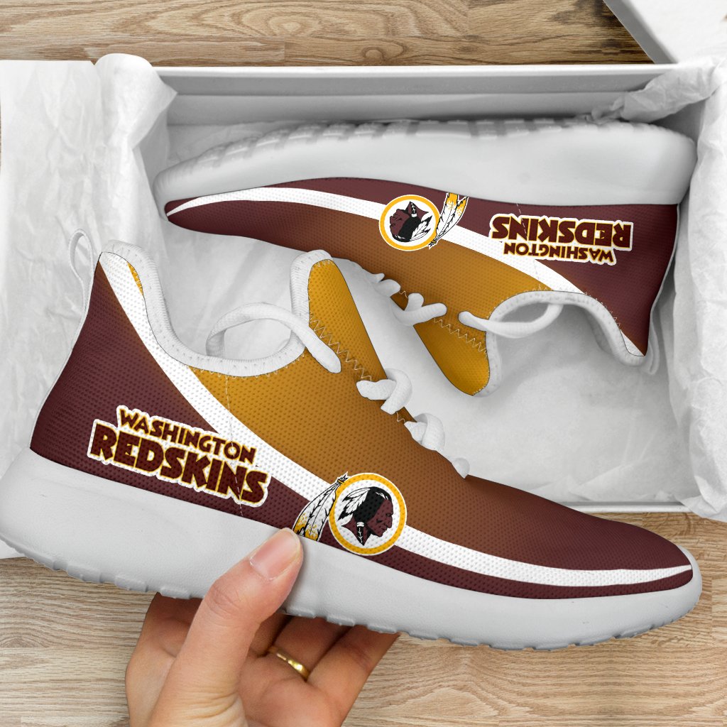 Style Top Logo Washington Redskins Mesh Knit Sneakers