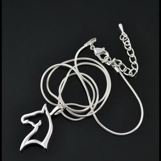 Cute Personality Hollow Out Horse Head Necklaces