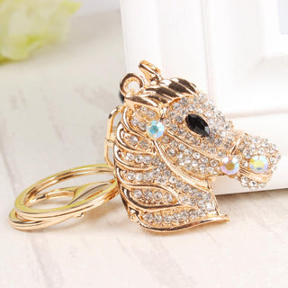 Gold Horse Head Lovely Cute Keychains