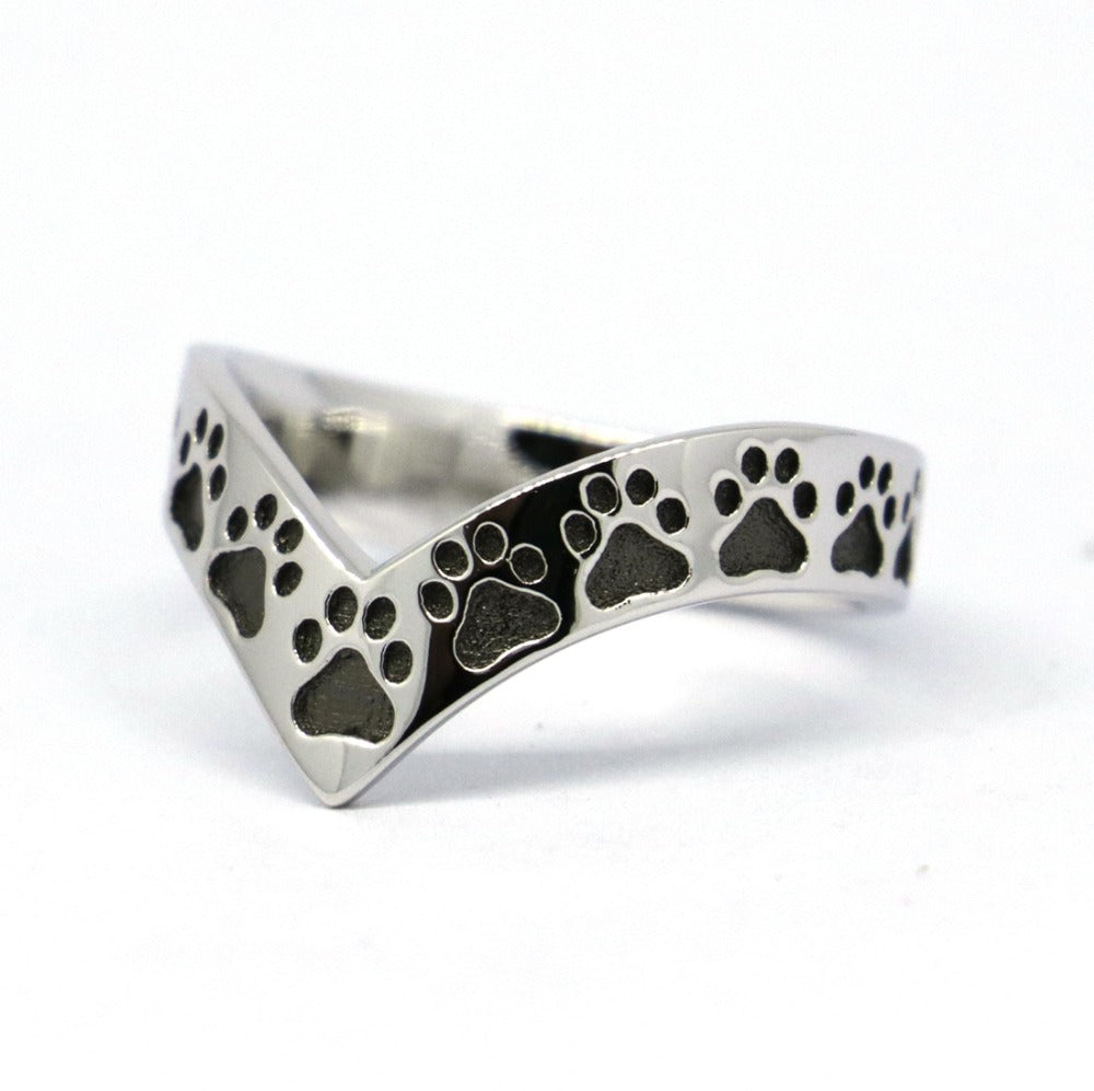 Solid Sterling Silver Dog Paw Rings