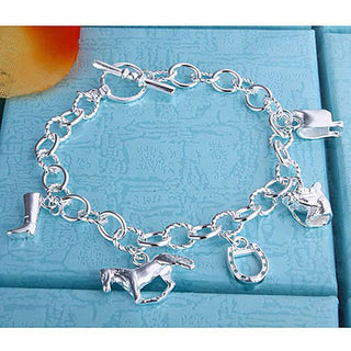 Horse And Horseshoe And Boot And Saddle Bracelets