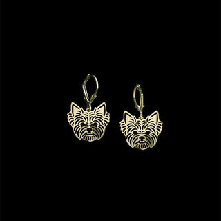 Yorkshire Terrier Dog Hollow Earrings