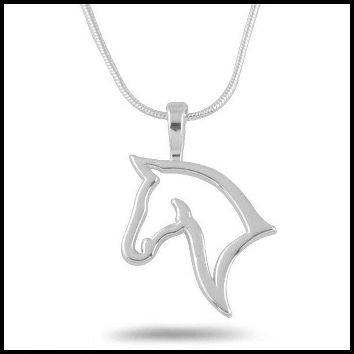Cute Personality Hollow Out Horse Head Necklaces