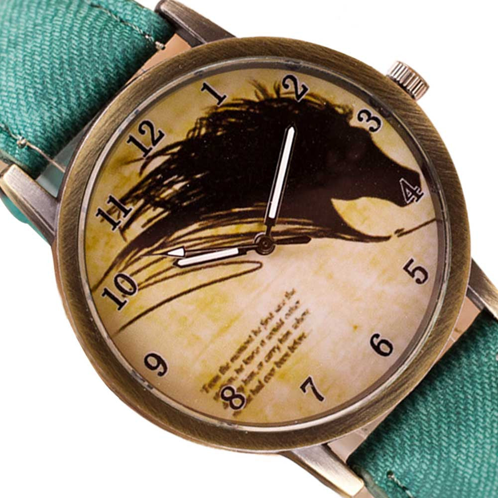 Vintage Brief Painting Horse Watch