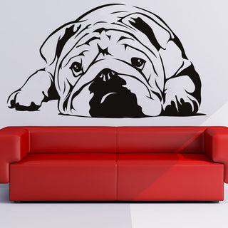 Lying Bulldog Wall Stickers