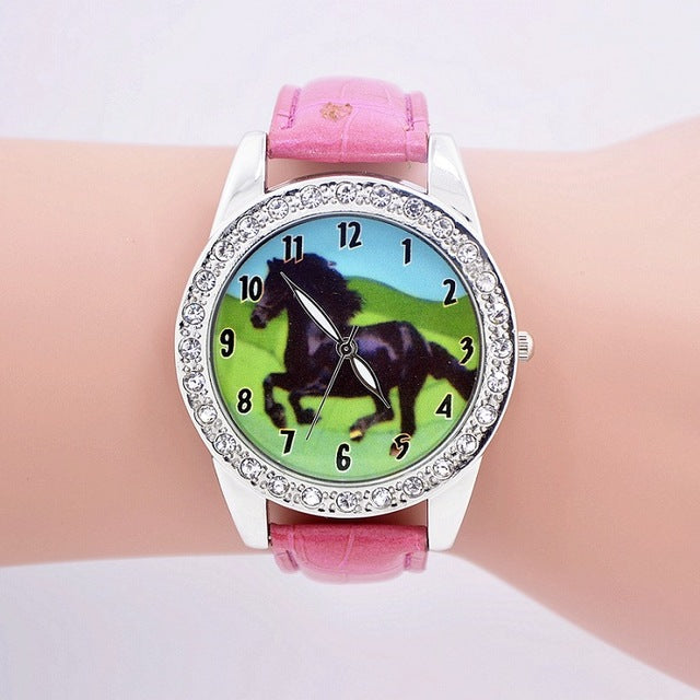 Horse Watches Men And Women Dress Fashion Leather Wristwatch Quartz Watch