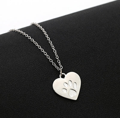 Lovers Heart Paw Claw Of Dog Necklaces