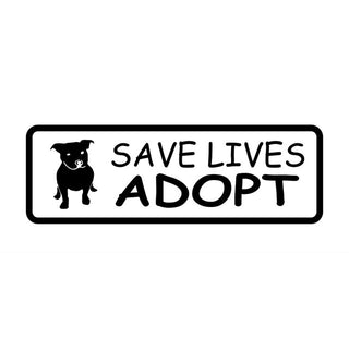 "Save Lives Adopt" Pit bull Dog Stickers