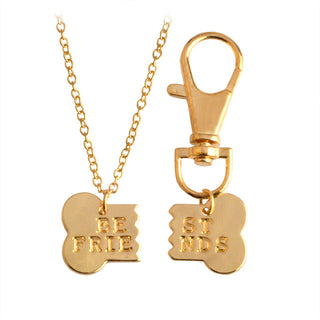 Dog Bone Best Friends Necklace & Keychains