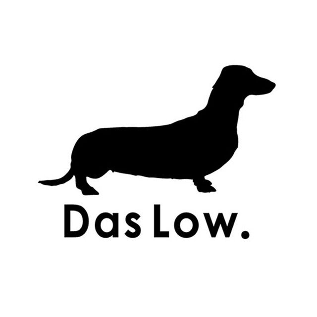 "Das Low."Funny Dachshund Dog Stickers