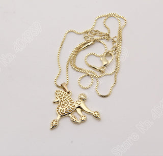 Lovely Poodle Dog Hollow Necklaces