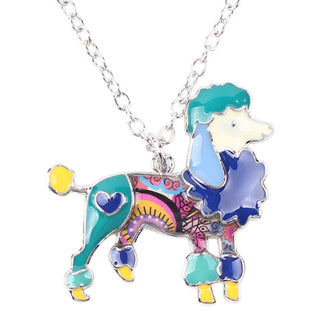 Enamel Poodle Dog Necklaces