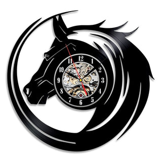 Hot CD Vinyl Record Wall Clock Horse Wall