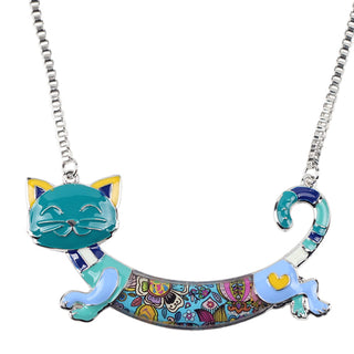 Enamel Cat Necklaces