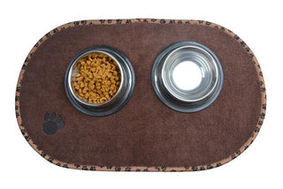 Dog Bowl Place With Paw Beds And Mats