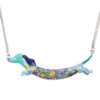 Enamel Dachshund Dog Necklaces