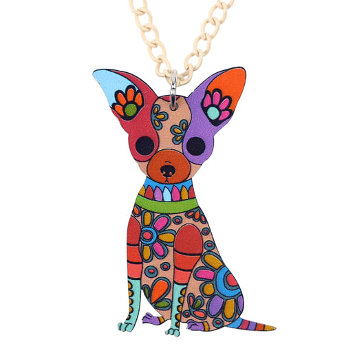 Colorful Chihuahua Dog Necklaces