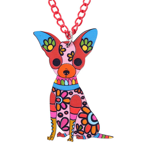 Colorful Chihuahua Dog Necklaces