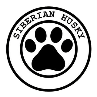 Siberian Husky Paw Print Car Stickers