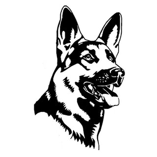 Cute German Shepherd Dog Head Stickers