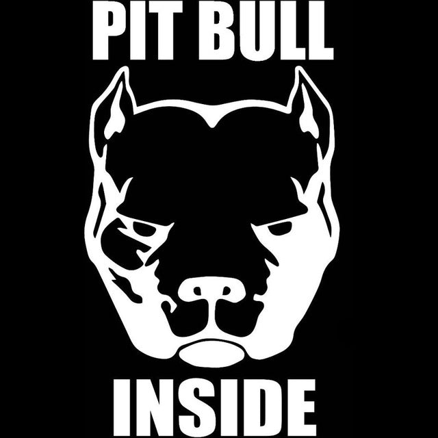 "Pit Bull Inside" Dog Head Stickers
