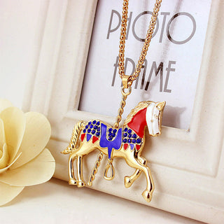 New Dalaful Enamel Horse Necklaces