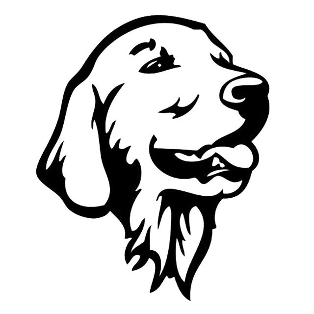 Cute Golden Retriever Dog Head Stickers