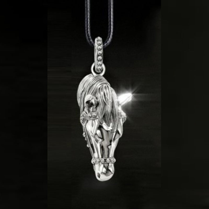 Retro Silver Horse Head Necklaces