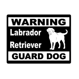 "Warning Labrador Retriever Guard Dog" Stickers