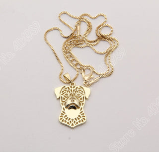 3D Hollow Rottweiler Dog Lover Necklaces