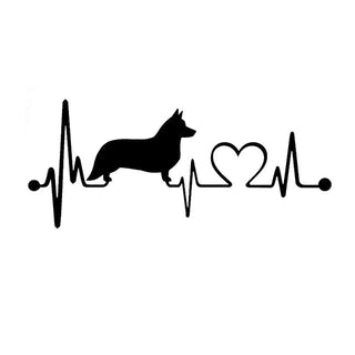 Cardigan Welsh Corgi Dog Heartbeat Stickers