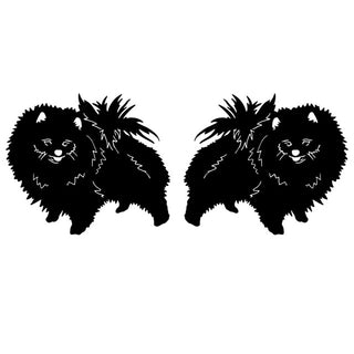 Two Pomeranian Dog Lovely Stickers