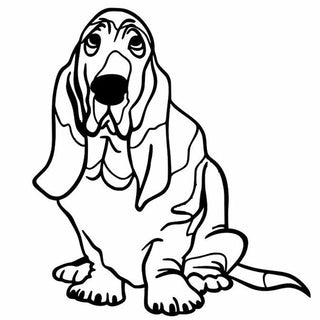 Basset Hound Dog Stickers