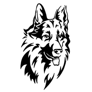Nice German Shepherd Dog Head Stickers