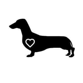 Dachshund Heart Creative Fashion Car Stickers