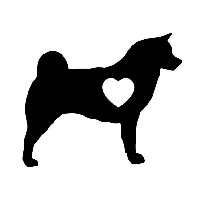 Akita Love Hearts Dog Stickers