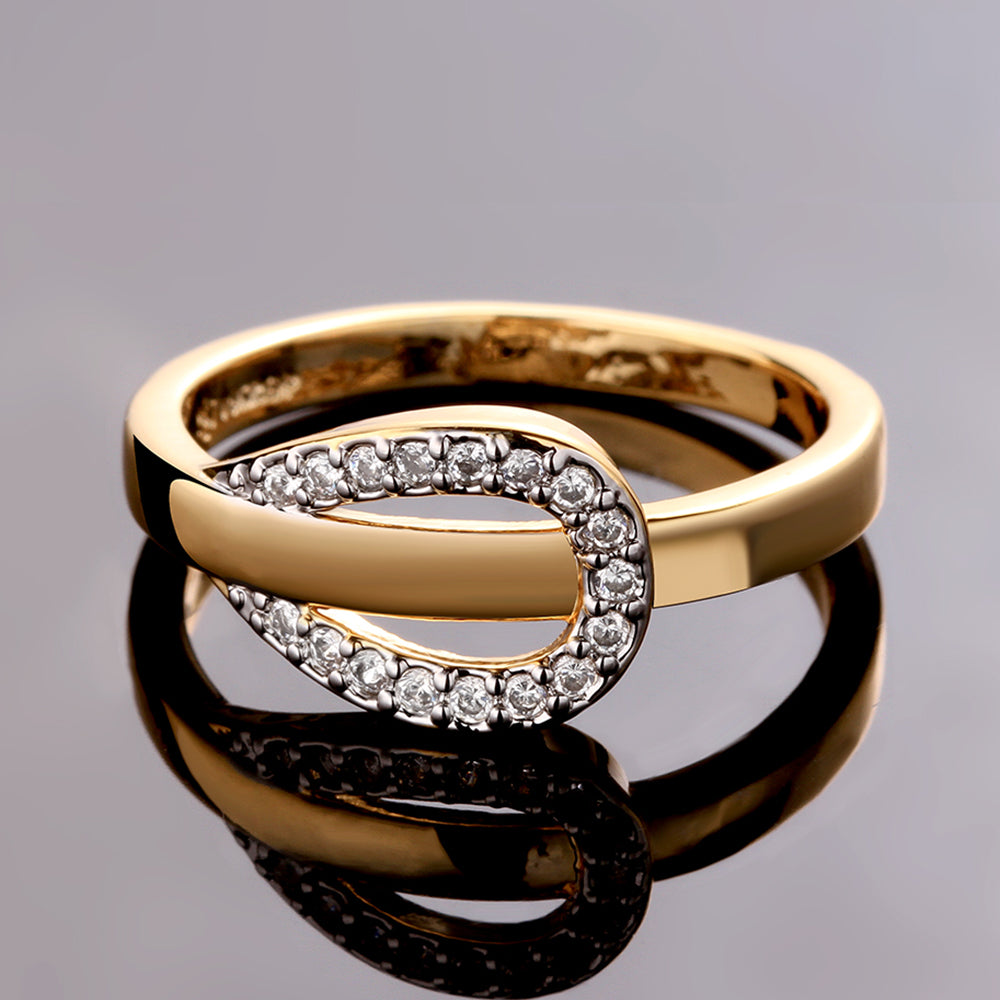 Gold Colour Filled Horse Shoe Ring