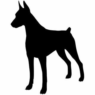 Doberman Pinscher Dog Stickers With Black/White