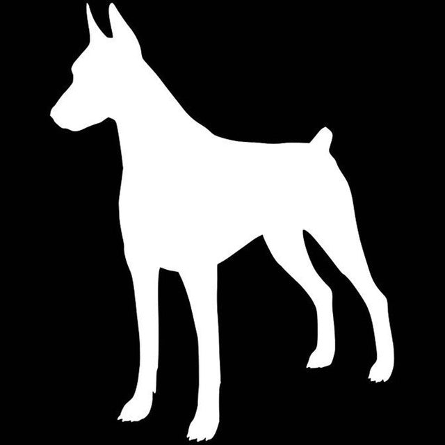 Doberman Pinscher Dog Stickers With Black/White