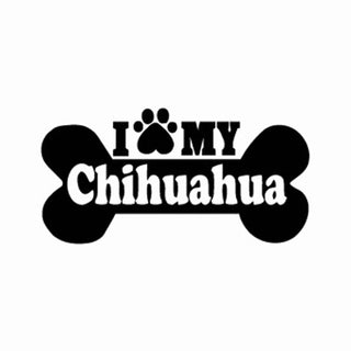 "I Love My Chihuahua" Dog Paw Stickers