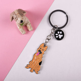 Cute German Shepherd Dog Paw Keychains